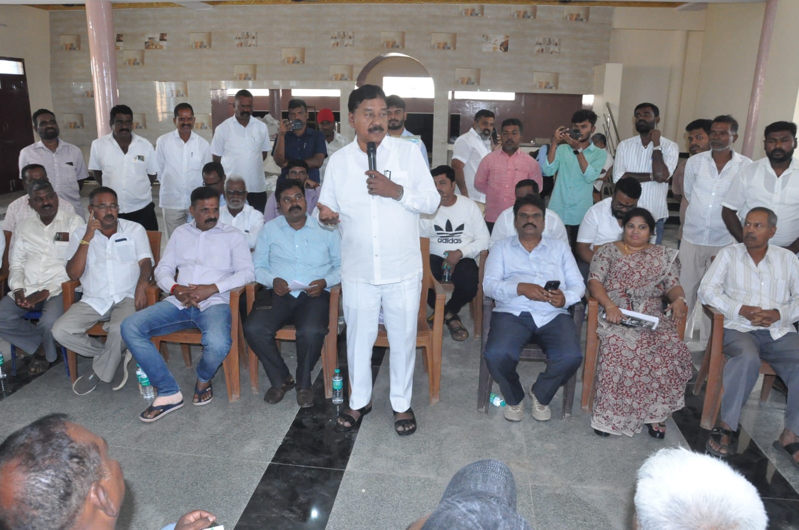 Inauguration of Ambedkar Bhavan - decided by Bhimanagar - MLA A.R. Krishnamurti stands firm