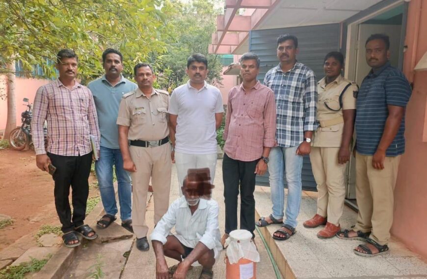 ಅಬ್ಕಾರಿ ದಳದಿಂದ ಒಣಗಾಂಜ ಜಪ್ತಿ ಓರ್ವನ…
